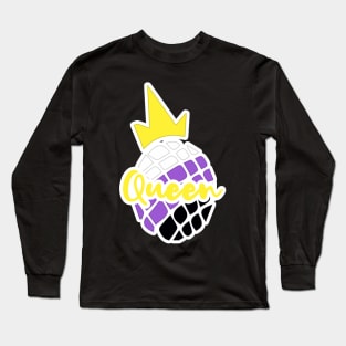 Pride'n'apple Non-binary Queen ! Long Sleeve T-Shirt